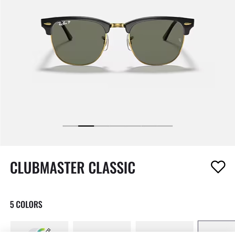 Ray-Ban Clubmaster Sunglasses with Black and Gold Frame